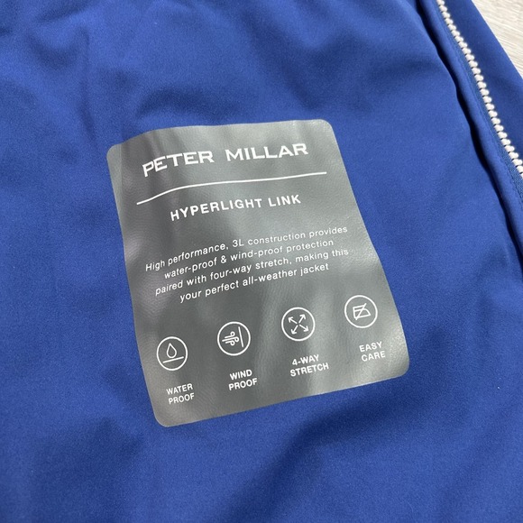 Peter Millar Hyperlight Link Jacket Mens Large Pink Hooded Waterproof Rain - Picture 5 of 14